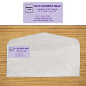 Monochroom Paarse Zakelijk Merk op Adreslabel Etiket