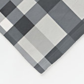 Monochroom Pixel Controle Geometrisch Patroon Fleece Deken (Hoek)