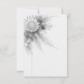 Monochroom Protea Eucalyptus Save the Date (Achterkant)