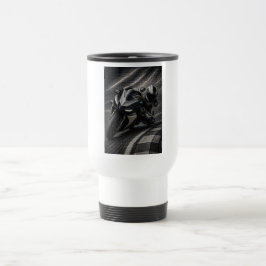 Monochroom Racing Superbike Mozaïek Kunstmok Reisbeker