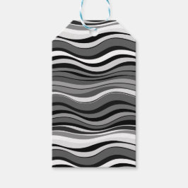 Monochroom rimpelpatroon cadeaulabel