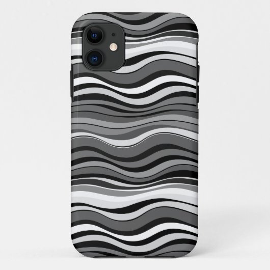 Monochroom rimpelpatroon Case-Mate iPhone case (Achterkant)