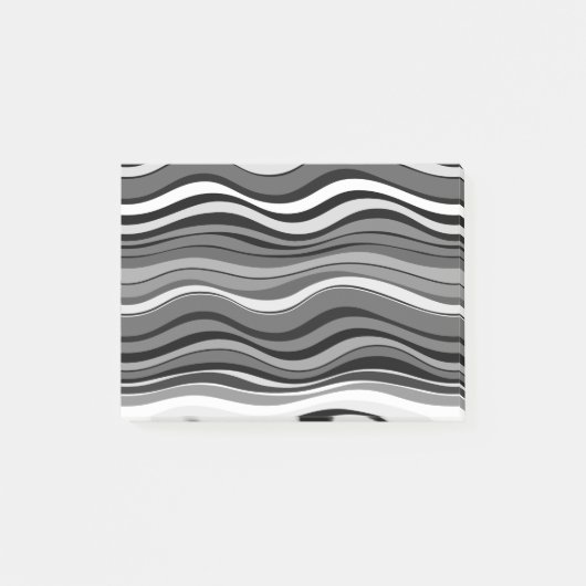 Monochroom rimpelpatroon post-it® notes (Voorkant)