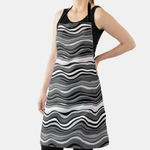 Monochroom rimpelpatroon schort