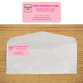 Monochroom roze zakelijk merk op adreslabel etiket