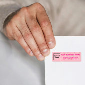 Monochroom Roze Zakelijk Retouradreslabel Etiket