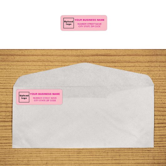 Monochroom Roze Zakelijk Retouradreslabel Etiket