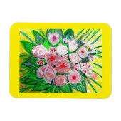 Monochroom, Rozen, Dianthus caryophyllus, Gerb Magneet (Horizontaal)