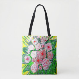 Monochroom, Rozen, Dianthus caryophyllus, Gerb Tote Bag