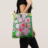 Monochroom, Rozen, Dianthus caryophyllus, Gerb Tote Bag (Dichtbij)