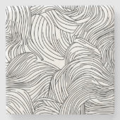 Monochroom Scandinavisch golfpatroon Stone Onderze Stenen Onderzetter (Voorkant)