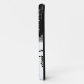 Monochroom sneeuwpop afbeelding voor Kerstmis Case-Mate iPhone Case (Achterkant/links)