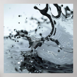 Monochroom splash Elegance Poster