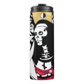 Monochroom surrealisme: Gotisch design Thermosbeker (Voorkant)