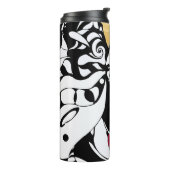 Monochroom surrealisme: Gotisch design Thermosbeker (Gedraaid links)