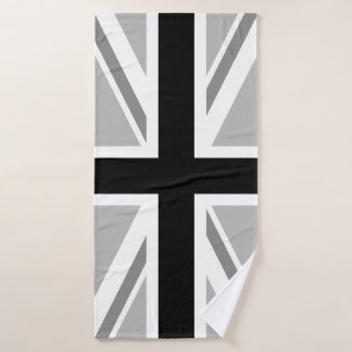 Monochroom van de vlag van de Britse Unie (Union J Badhanddoek