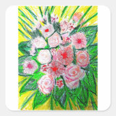 Monochroom Vierkante Sticker (Voorkant)