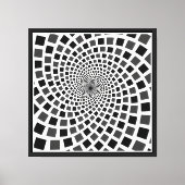 Monochroom vierkante vortex canvas afdruk (Voorkant)