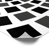 Monochroom vierkante vortex poster (Hoek)