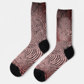 Monochroom Vingerafdrukpatroon Soks Sokken (Links)