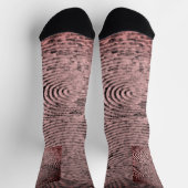 Monochroom Vingerafdrukpatroon Soks Sokken (Top)