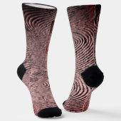 Monochroom Vingerafdrukpatroon Soks Sokken (Gebogen)