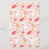 Monochroom Vrolijk: Kerst Doodle Art Collectie Briefpapier (Achterkant)