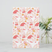 Monochroom Vrolijk: Kerst Doodle Art Collectie Briefpapier (Staand voorkant)