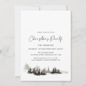 Monochroom Winter Kerstfeest Fotouitnodiging Feestdagenkaart (Voorkant)