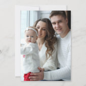 Monochroom Winter Kerstfeest Fotouitnodiging Feestdagenkaart (Achterkant)