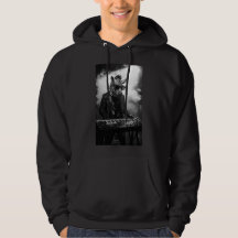 Monochroom zebra toetsenbordspeler hoodie