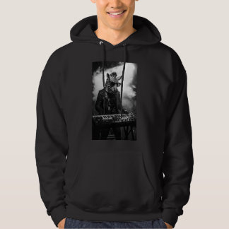 Monochroom zebra toetsenbordspeler hoodie