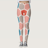 Monochroom zeshoek leggings (Voorkant)