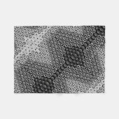 Monochroom Zeshoekig Lattice Dekbed Fleece Deken (Voorkant (Horizontaal))