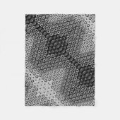 Monochroom Zeshoekig Lattice Dekbed Fleece Deken (Voorkant)