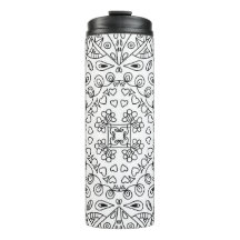 Monochroom zwart-wit lijnkunstpatroon