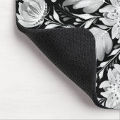 Monochroom zwart-wit volks kunst muismat (Hoek)