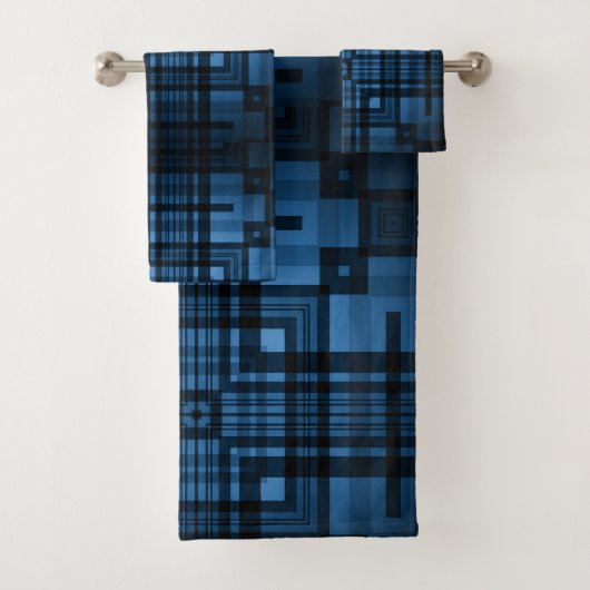 Monochroomblauw Bad Handdoek (Insitu)