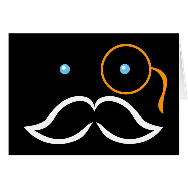 Monocle en Mustache (Voorkant Horizontaal)