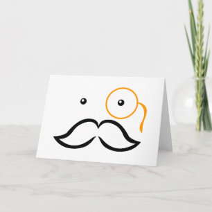 Monocle en Mustache Kaart