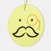 Monocle en Mustache Keramisch Ornament (Links)