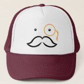 Monocle en Mustache Trucker Pet (Voorkant)