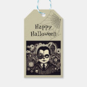 Monocle Halloween Man Cadeaulabel (Voorkant)