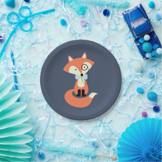 Monocle Hipster Red Fox Papieren Bordje (Feest)