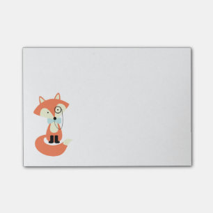 Monocle Hipster Red Fox Post-it® Notes