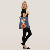 Monocle Hipster Red Fox Tote Bag (Op model)