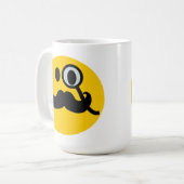 Monocle & Mustache  achtergrond) Koffiemok (Voorkant links)