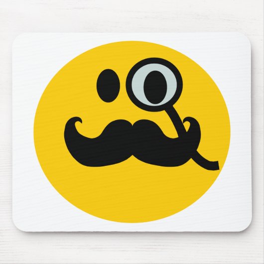 Monocle & Mustache  achtergrond) Muismat (Voorkant)