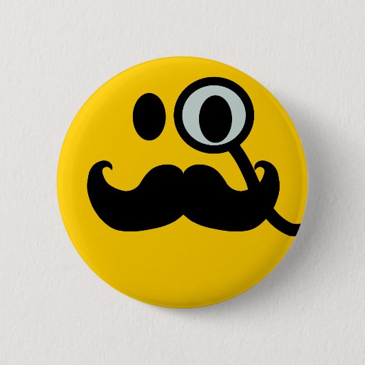 Monocle & Mustache  achtergrond) Ronde Button 5,7 Cm (Voorkant)