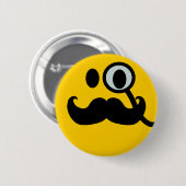 Monocle & Mustache  achtergrond) Ronde Button 5,7 Cm (Voorkant /achterkant)